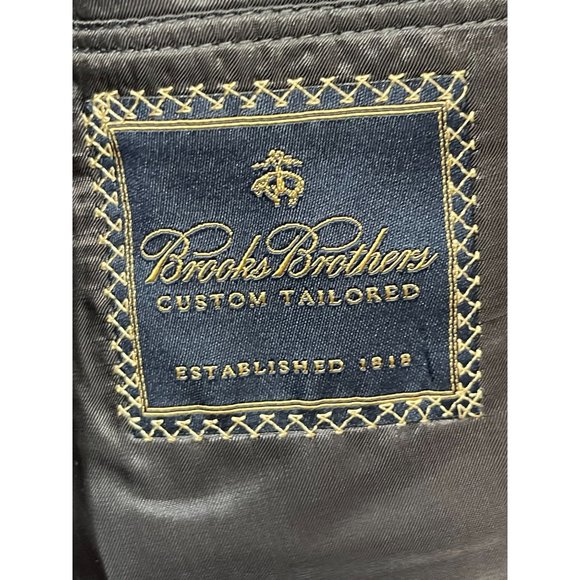 Vintage Brooks Brother Mens Sport Coat Blazer Jacket 100% Wool Gray Size 40 - Picture 5 of 7